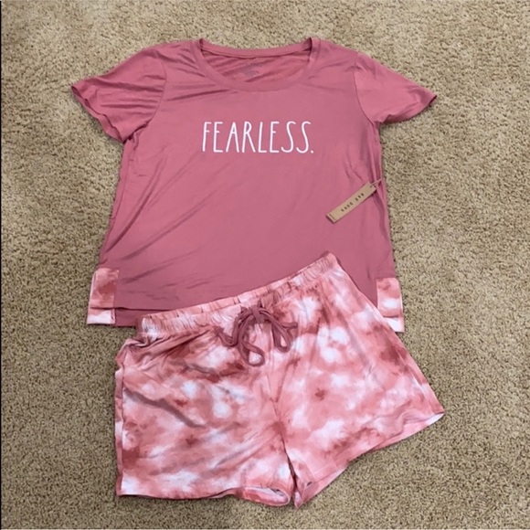 NWT Rae Dunn fearless camo shortie pajama pj set - Picture 3 of 3